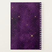 Gold Moon-fasen op Paarse sterren Planner (Achterkant)