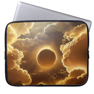 GOLD MOON MET STORM CLOUDS LAPTOP SLEEVE