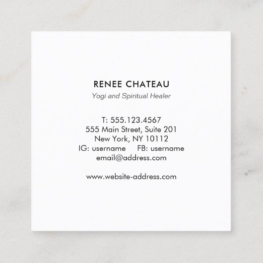 Gold Moon Phase Cosmos Stars Vierkante Visitekaartje (Achterkant)