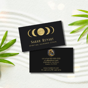 Gold Moon Phases Astrogoly Visitekaartje