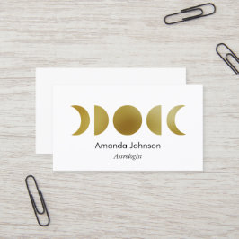 Gold Moon Phases Astrology Yoga Holistic Healer Visitekaartje