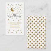 Gold Moon & Stars Baby shower Gift Registry Informatiekaartje (Voorkant / Achterkant)