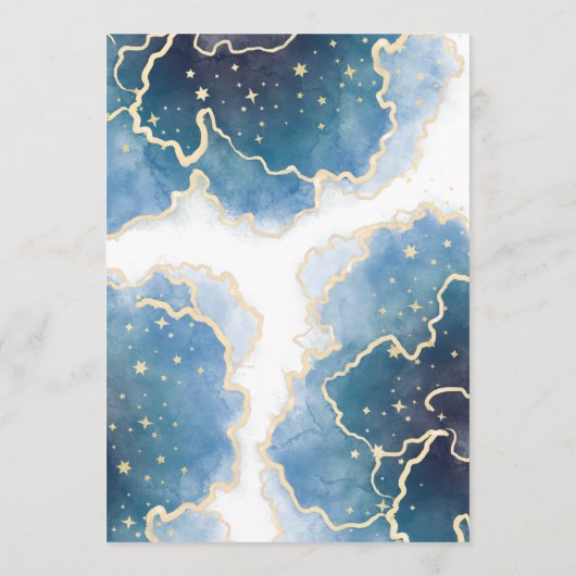 Gold moon sterren hemelse baby shower Advice cards Advieskaart (Achterkant)