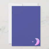 Gold moon sterren roze waterverf foto baby geboort aankondiging (Achterkant)