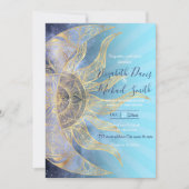 Gold Moon Sun Mandala Celestial Design Kaart (Voorkant)