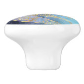 Gold Moon Sun Mandala Celestial Design Keramische Knop (Zijkant)