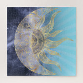 Gold Moon Sun Mandala Celestial Design Legpuzzel (Verticaal)