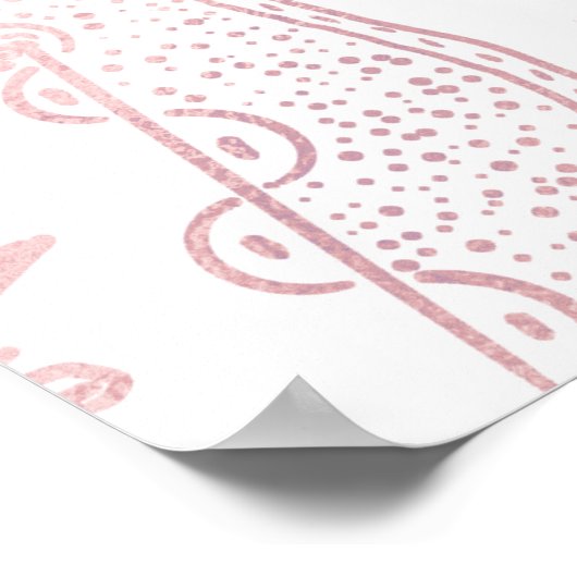 Gold Moon Sun Mandala Celestial Design Poster (Hoek)