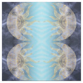 Gold Moon Sun Mandala Celestial Design Stof (Swatch)