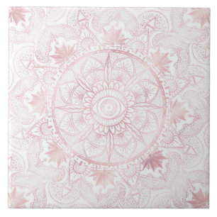 Gold Moon Sun Mandala Celestial Design Tegeltje