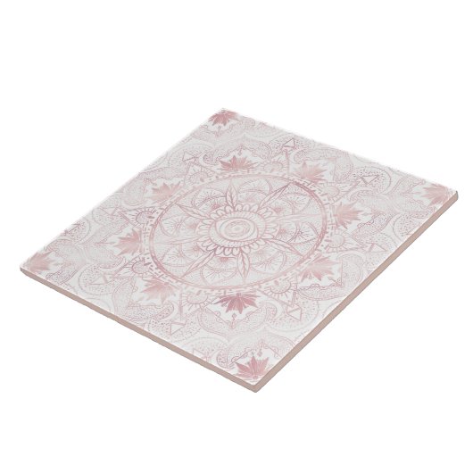 Gold Moon Sun Mandala Celestial Design Tegeltje (Zijkant)