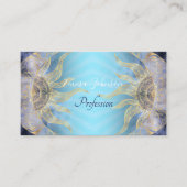 Gold Moon Sun Mandala Celestial Design Visitekaartje (Voorkant)
