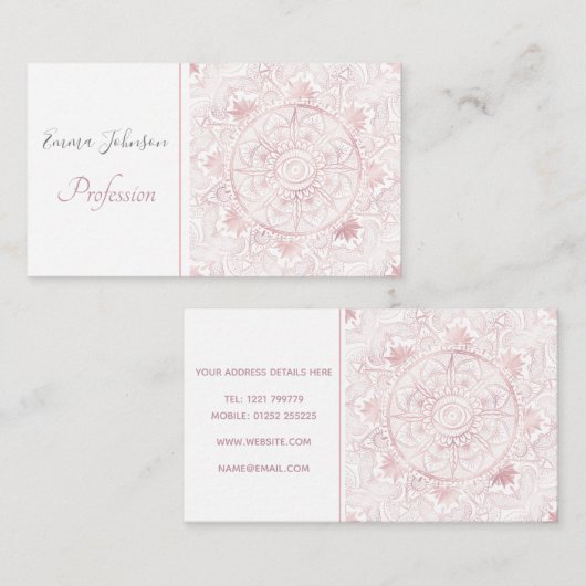 Gold Moon Sun Mandala Celestial Design Visitekaartje (Voorkant / Achterkant)