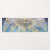Gold Moon Sun Mandala Celestial Design Yogamat (Achterkant (horizontaal))