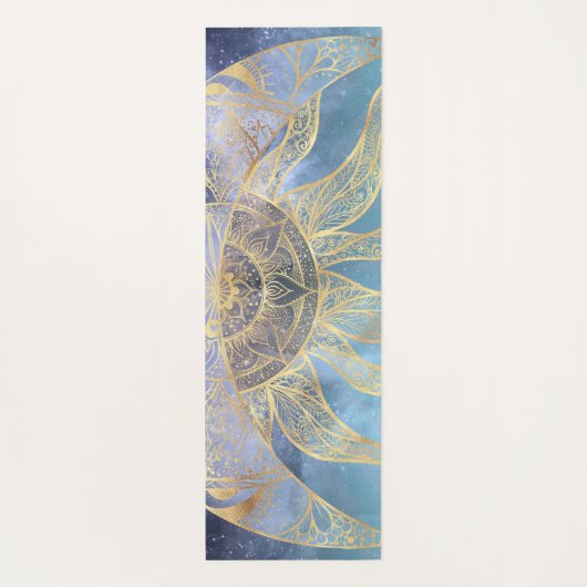 Gold Moon Sun Mandala Celestial Design Yogamat (Achterkant)