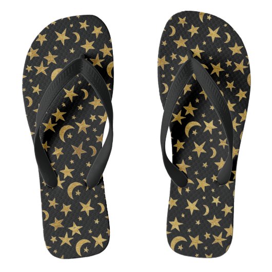 Gold Moons en sterren Teenslippers (Voetbed)