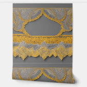Gold Moroccan Arch Pattern – Luxe Gray AI art  Behang (Afrollen)