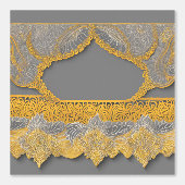 Gold Moroccan Arch Pattern – Luxe Gray AI art  Behang (Voorkant)