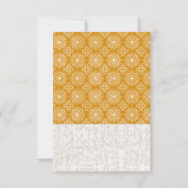 Gold Moroccan floral rsvp bruiloft Kaart (Achterkant)