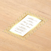 Gold Moroccan Quatrefoil Muslim Wedding Acryl Uitnodigingen (Laagn)