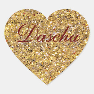 Gold Mosaique Heart Hart Sticker