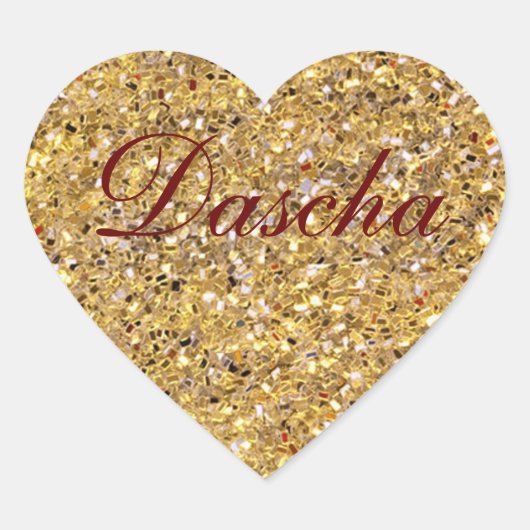 Gold Mosaique Heart Hart Sticker (Voorkant)