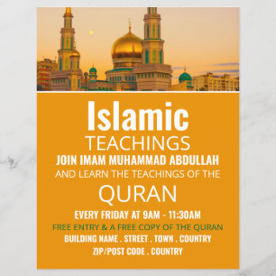 Gold-moskee, islamitische leer Adverteren Flyer