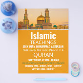 Gold-moskee, islamitische leer Adverteren Flyer (Enkel)