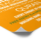 Gold-moskee, islamitische leer Adverteren Poster (Hoek)