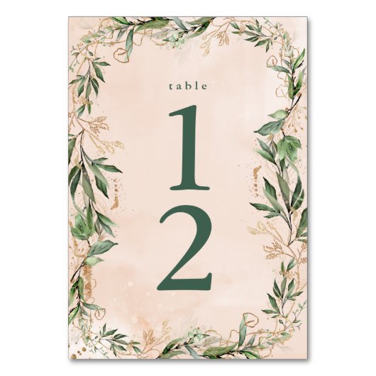 Gold Moss Eucalyptus Modern Abstract geometrisch v Kaart (Voorkant)