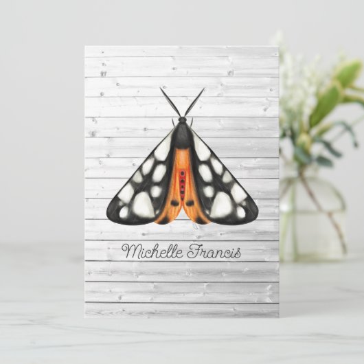 Gold Moths Uitnodiging (Staand voorkant)