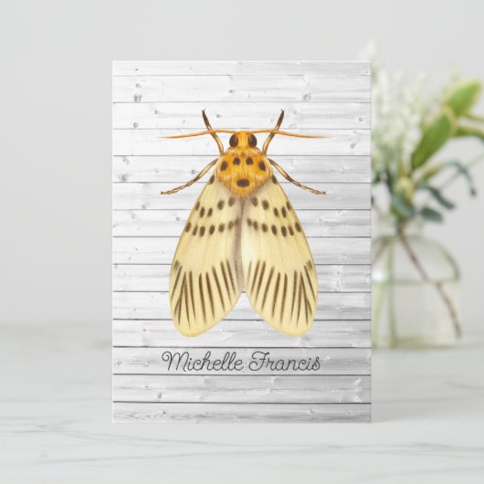 Gold Moths Uitnodiging (Staand voorkant)