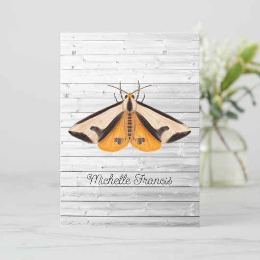 Gold Moths Uitnodiging (Staand voorkant)