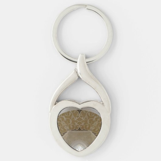 Gold Motif Heart Keychain (Voorkant)