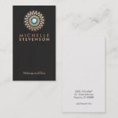 Gold Motif Wood Graan Kijk uit zwarte kool Visitekaartje (Voorkant / Achterkant)
