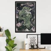 Gold Mountain Golf Club Washington Satellite Map Poster (Thuiskantoor)