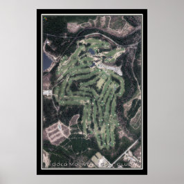 Gold Mountain Golf Club Washington Satellite Map Poster