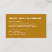 Gold Mountain Logo, Cave Explorer, Sportsperson Visitekaartje (Achterkant)
