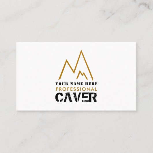 Gold Mountain Logo, Cave Explorer, Sportsperson Visitekaartje (Voorkant)