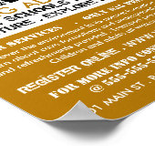 Gold Mountain-Logo, Caving Adventure Adverteren Poster (Hoek)