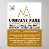 Gold Mountain-Logo, Caving Adventure Adverteren Poster (Voorkant)