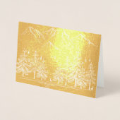 Gold Mountains and Trees Company Holiday Greeting Folie Kaarten (Voorkant)