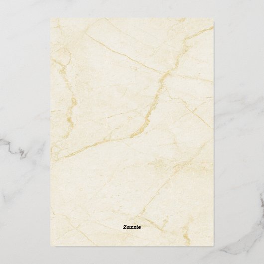 Gold Mountains Backdrop Green en Blue Trees Folie Uitnodiging (Achterkant)