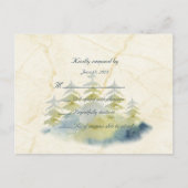 Gold Mountains Backdrop Green en Blue Trees RSVP Briefkaart (Voorkant)