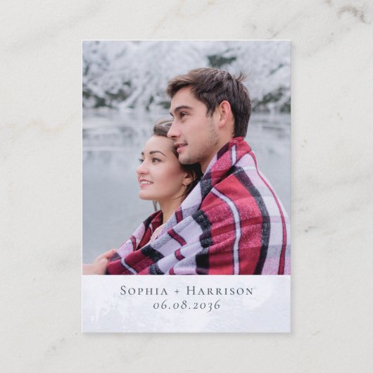 Gold Mountains Weddengegevens QR-code Informatiekaartje (Achterkant)