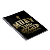 Gold Muay Thai Fighter Notitieboek (Rechterzijde)