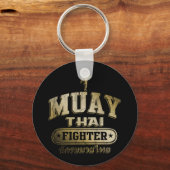 Gold Muay Thai Fighter Sleutelhanger (Voorkant)