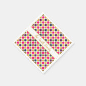 Gold Multicolor Quatrefoil Patroon Servet (Hoek)