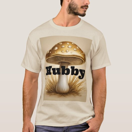 Gold Mushroom Hubby T-shirt (Voorkant)