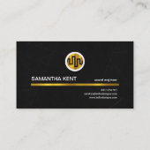 Gold Music Icons Green Waves Sound Engineer Visitekaartje (Achterkant)